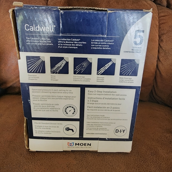 New Moen Caldwell Chrome Showerhead - Picture 2 of 3